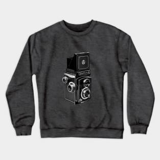 Vintage 1960s Twin Lens Camera - Open Hood Crewneck Sweatshirt